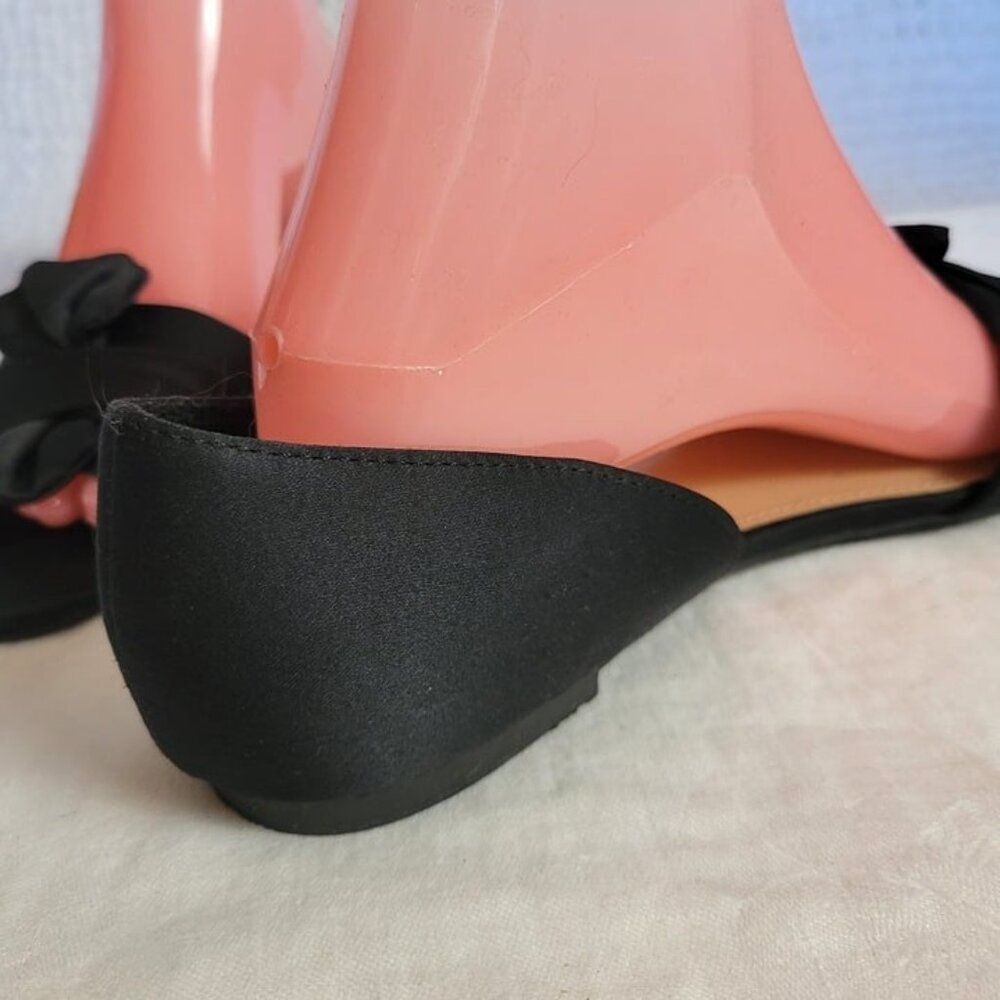 NEW Drash Brash 8 Women's Shoes black w/bow/ruffle Sandals slip on NWT - Picture 4 of 11